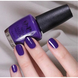 พร้อมส่ง OPI - Mariachi Makes My Day 💜 Two easy coats (NL M93) ยาทาเล็บ สีม่วง undertone น้ำเงินเข้มๆ ทาแล้วมือเท้าขาวน้