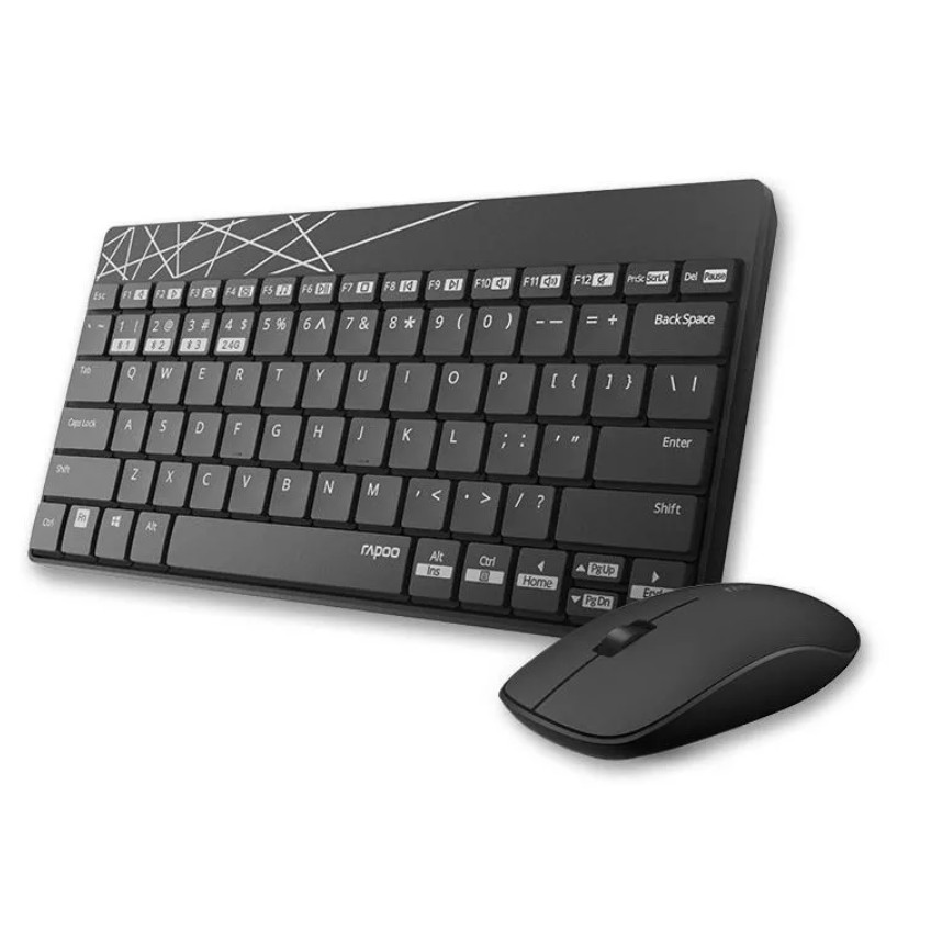 rapoo-8000m-keyboard-mouse-combo-multi-mode-silent-wireless-bluetooth-สีดำ-ขาว-แป้นภาษาไทย-อังกฤษ-ของแท้-ประกันศูนย์-2ปี