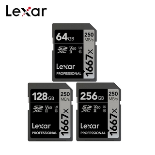 100% Lexar Micro 1667X SD Card 64gb 128gb Memory Card 256gb  SDXC UHS-II U3 V60 Flash Card