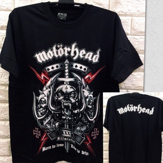 เสื้อคนอ้วนผญ - ผู้ชายเสื้อยืดวงร็อค Motörhead เสื้อเชิ้ตสีดํา COD แขนสั้นสาเหตุสําหรับผู้ชาย