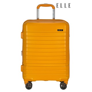 ELLE Travel Uniform Collection. 100% Polycarbonate PC, Carry On, Cabin Size Luggage, Aluminum Trolley, 360 Spinner