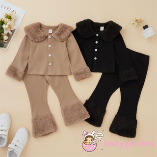 Babygarden-เสื้อแจ็คเก็ตแขนยาว + กางเกงเอวสูงผ้าถักสําหรับเด็ก