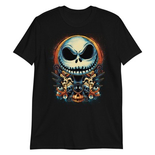 เสื้อยืด พิมพ์ลาย Nightmare Before Christmas Jack Skellington สไตล์ฮาโลวีน