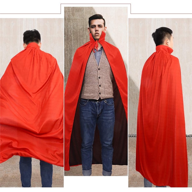 ภาพหน้าปกสินค้าTiktok Unisex Reversible Hooded Cloak เด็กผ้าคลุมยาว เสื้อคลุมชุดแม่มดสำหรับงานปาร์ตี้คริสต์มาสฮาโลวีนคอสเพลย์แฟนซีชุด จากร้าน ykhr0yyzgo บน Shopee