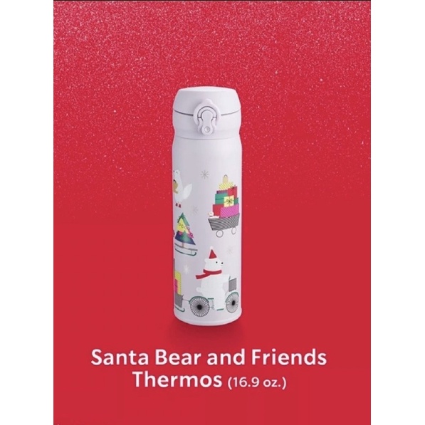 ของใหม่-แท้-แก้วสตาร์บัค-santa-bear-amp-friend-thermos-ขนาด-16-9-oz