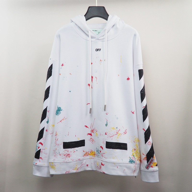 OFF WHITE Arrow Fireworks Starry Sky Hoodie Sweater Shopee Thailand