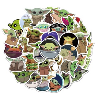 สินค้า 💥พร้อมส่ง💥ลายการ์ตูนอะนิเมะ STAR WAR  Baby Yoda Grogu  50แผ่น sticker กันน้ำ สติ๊กเกอร์