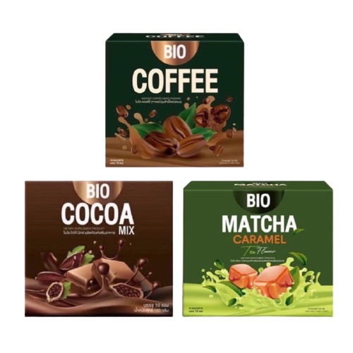 ราคาและรีวิวกาแฟลดน้ำหนัก  โกโก้  ชาเขียว ลดน้ำหนัก Bio Cocoa mix khunchan ไบโอ โกโก้ มิกซ์/ Bio​ Coffee​ ไบโอ​ คอฟฟี่ กาแฟ