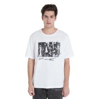 【NEW】DAVIE JONES เสื้อยืดโอเวอร์ไซส์ พิมพ์ลาย สีขาว Graphic Print Oversized T-Shirt in white TB0183WH