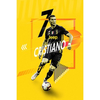 โปสเตอร์ คริสเตียโน โรนัลโด Cristiano Ronaldo CR7 Juventus ยูเวนตุส Manu Real Madrid เรอัลมาดริด Poster ฟุตบอล Football