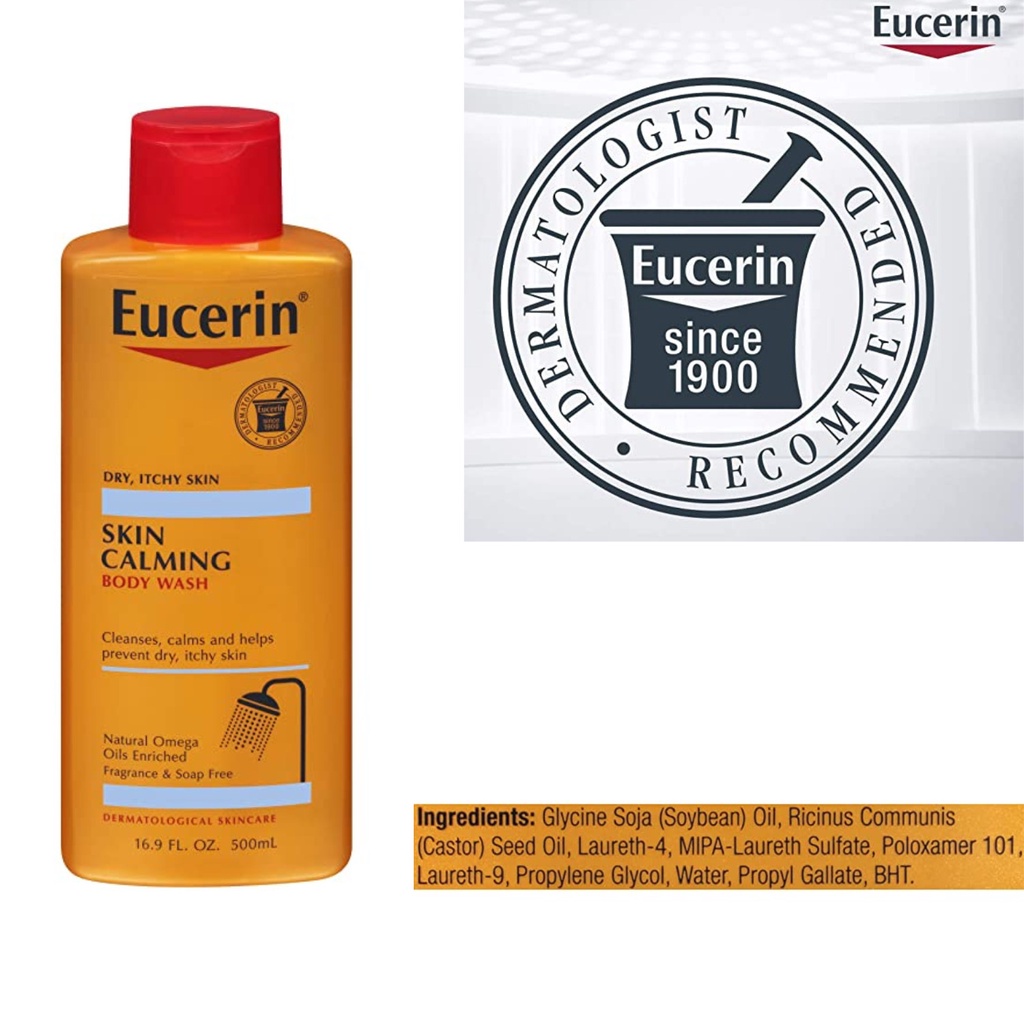 ครีมอาบน้ำ-บรรเทาผิวคัน-ผิวแห้ง-500ml-eucerin-skin-calming-body-wash