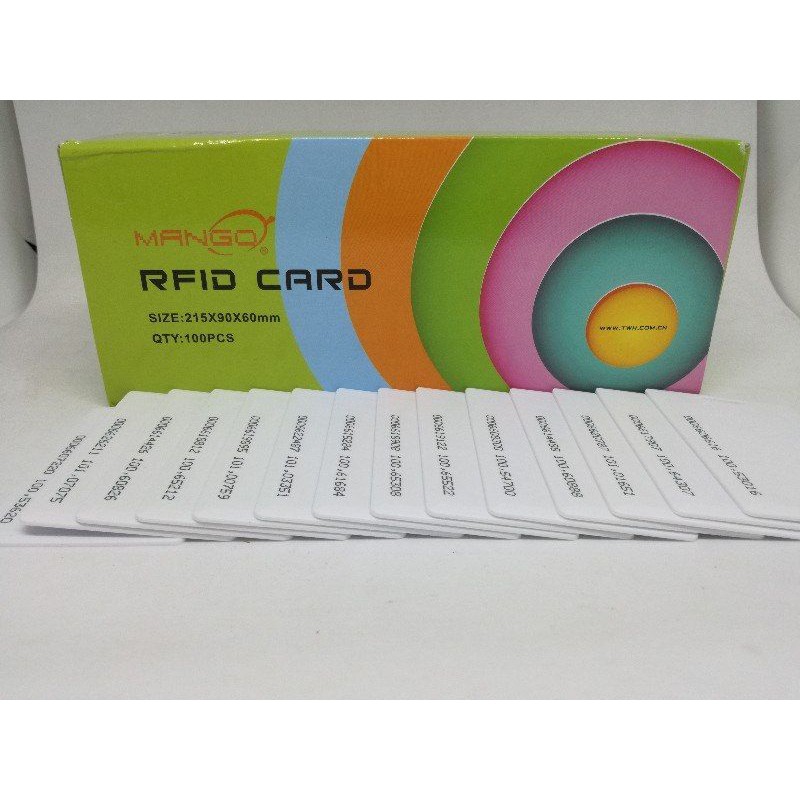 บัตรคีย์การ์ด เเบบหนา ยี่ห้อ Mango ชนิด RF-ID Card 125 kz 50 ใบ ...