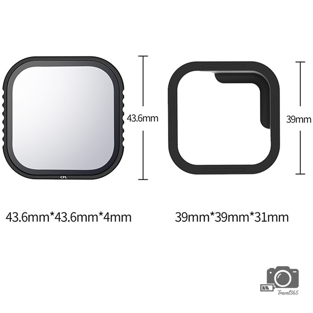 ภาพสินค้าสินค้าพร้อมส่งจากไทย ND Filter Lens ND8 ND16 ND32+CPL Polarized Filters สำหรับ GoPro HERO 9 / 8 BLACK จากร้าน jodirt บน Shopee ภาพที่ 5