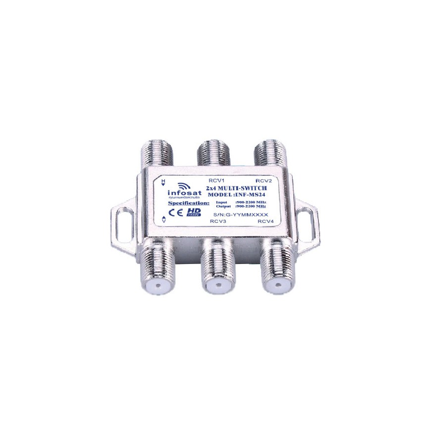 infosat-lnb-c-band-5g-2จุดอิสระ-รุ่น-c2-ป้องกัน5g-infosat-อุปกรณ์เสริมรับชม-4-จุดอิสระ-multiswitch-2x4-รุ่น-inf-ms24