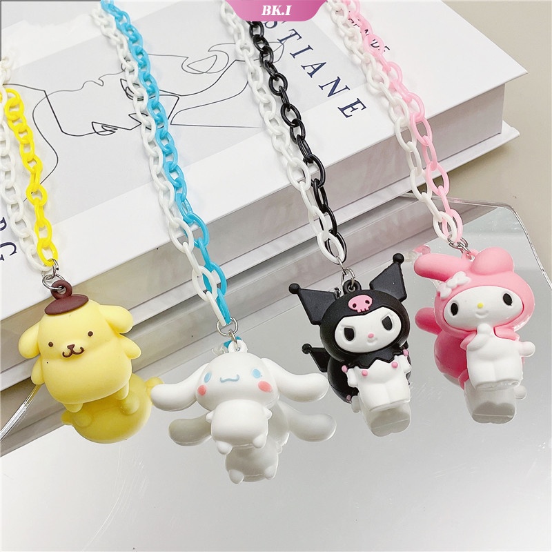 สร้อยคอยาว-จี้ตุ๊กตาการ์ตูนอนิเมะ-sanrioed-kawaii-kuromi-my-melody-cinnamoroll-น่ารัก-อุปกรณ์เสริม-สําหรับนักเรียน