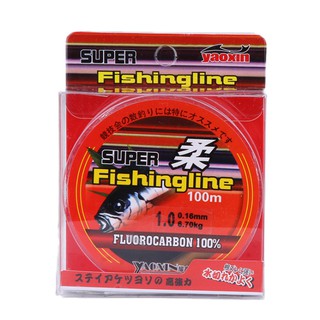 สินค้า (ร้านคนไทย ส่งทุกวัน)สาย FLUOROCARBON ตกปลาชิงหลิว ตกกุ้ง ตีเหยื่อปลอม ยาว100ม. by MoobinFishing