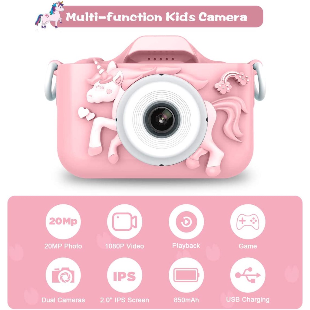 1080p-กล้องถ่ายรูปสำหรับเด็ก-kids-camera-กล้องเด็ก-เลนส์หมุนได้-180-กล้องถ่ายรูปเด็ก-วีดีโอ-ภาพชัด