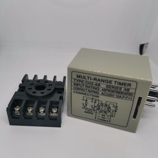 แถมฟรีซ็อกเก็ต👍CH3 CH3-AB 10A 220V 24​vTimer Delay Relay 0.01s-990hสินค้า​พร้อม​