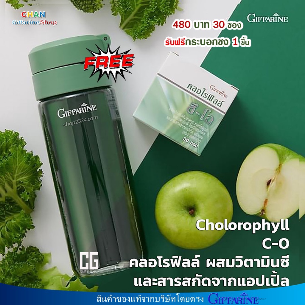 มีโปร-คลอโรฟิลล์-กิฟฟารีน-คลอโรฟิลล์-ซี-โอ-แถมฟรีกระบอกสุดแท่-chlorophyll-c-o-giffarine-ส่งฟรี-ส่งเร็ว