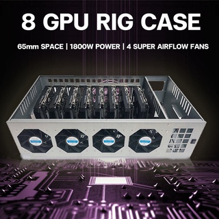 ภาพหน้าปกสินค้า[ประกัน 2ด.] 8 GPU Mining Rig เครื่องขุด เคสเครื่องขุด การ์ดจอ 8 ใบ เหมือง Etherum Bitcoin  + 1800W 2600W Power Supply ที่เกี่ยวข้อง