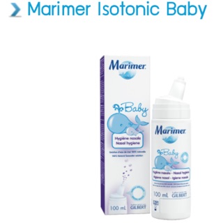 Marimer Isotonic Baby 100มลลดการเกาะติดของฝุ่น สิ่งแปลกปลอม ทำความสะอาดโพรงจมูกให้หายใจโล่ง