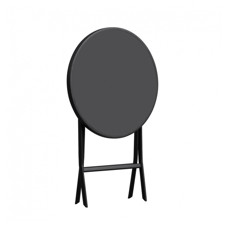 โต๊ะพับอเนกประสงค์หน้ากระจกทรงกลม-รุ่น-glaze-black-ขนาด-60-60-75-ซม-สีดำ