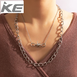 Hip-hop single product Alloy twist double-necklace Irregular chain multi-necklace for girls f