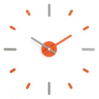 นาฬิกา On-Time V2M สีเทาส้ม 56 cm. นาฬิกาไม่เจาะผนัง ไม่มีเข็มวินาที นาฬิกาติดผนัง นาฬิกาแขวนผนัง