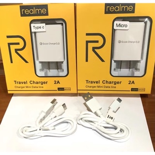 ชุดชาร์จ Realme Type-c+ USB  oppo Vivo Micro+ USB Adapter 5V 2A 100CM