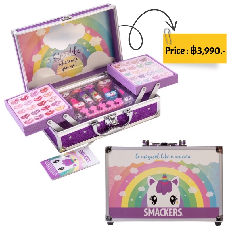 เครื่องสำอางเด็กของแท้จากอเมริกา-ยี่ห้อ-lip-smackers-sparkle-amp-shine-unicorn-train-case