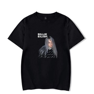 Billie Eilish Unisex T-shirt เสื้อยืดแขนสั้นผ้าฝ้ายขนาดใหญ่ ขนาดใหญ่ 4XL&lt;2022&gt;