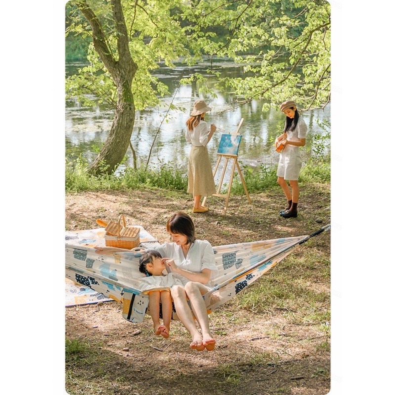 ส่งใน24-ชม-เปล-naturehike-240t-พิมพ์เปลญวน-ultralight-กลางแจ้งกว้าง-camping-hammock-รับน้ำหนัก-200-กก