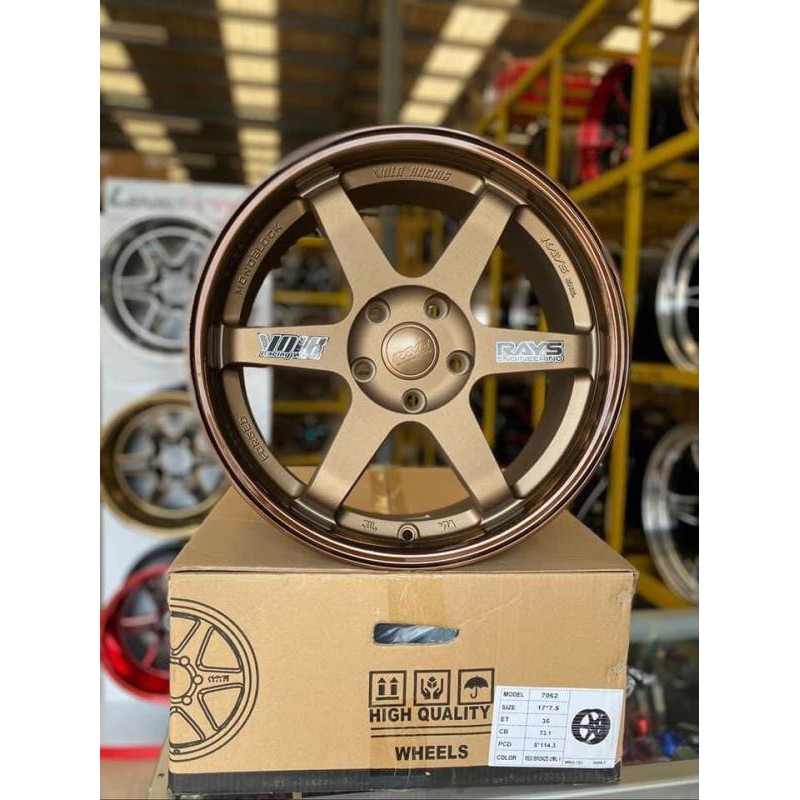 ล อแม กใหม Te37 ส น ำตาล ขอบ17 17 X 5ร 114 งานkays หน ากว าง 7 5