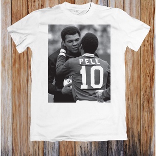 ฝ้ายเสื้อยืดพิมพ์ลายGildan เสื้อเชิ้ต ผ้าฝ้าย พิมพ์ลาย Pele And Muhammed Keep warmAli Meet สําหรับผู้ชายs-5xl