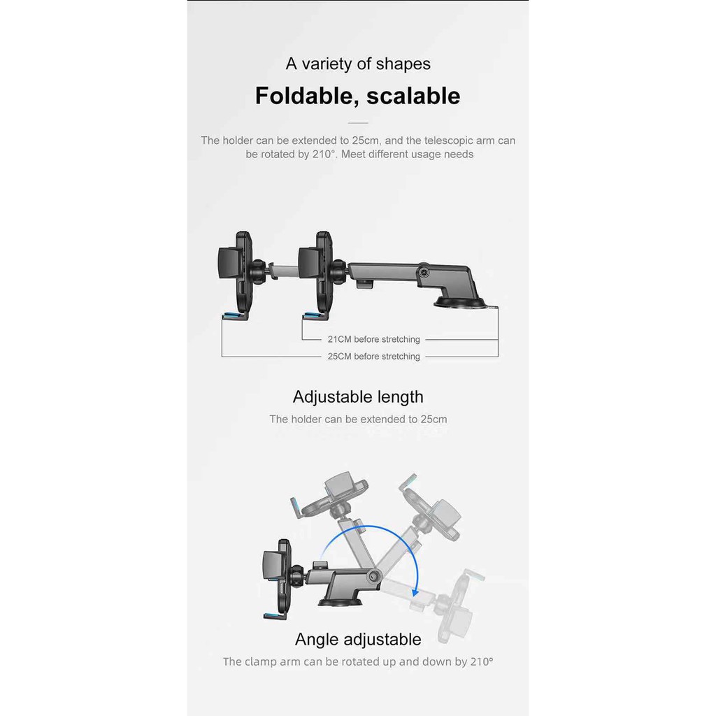 ภาพหน้าปกสินค้าXiangWU C-25 ที่ยึดโทรศัพท์มือถือในรถยนต์ ที่ตั้งมือถือในรถ แบบติดดูดนโซลรถ(แท้100%) จากร้าน jfmobile04 บน Shopee