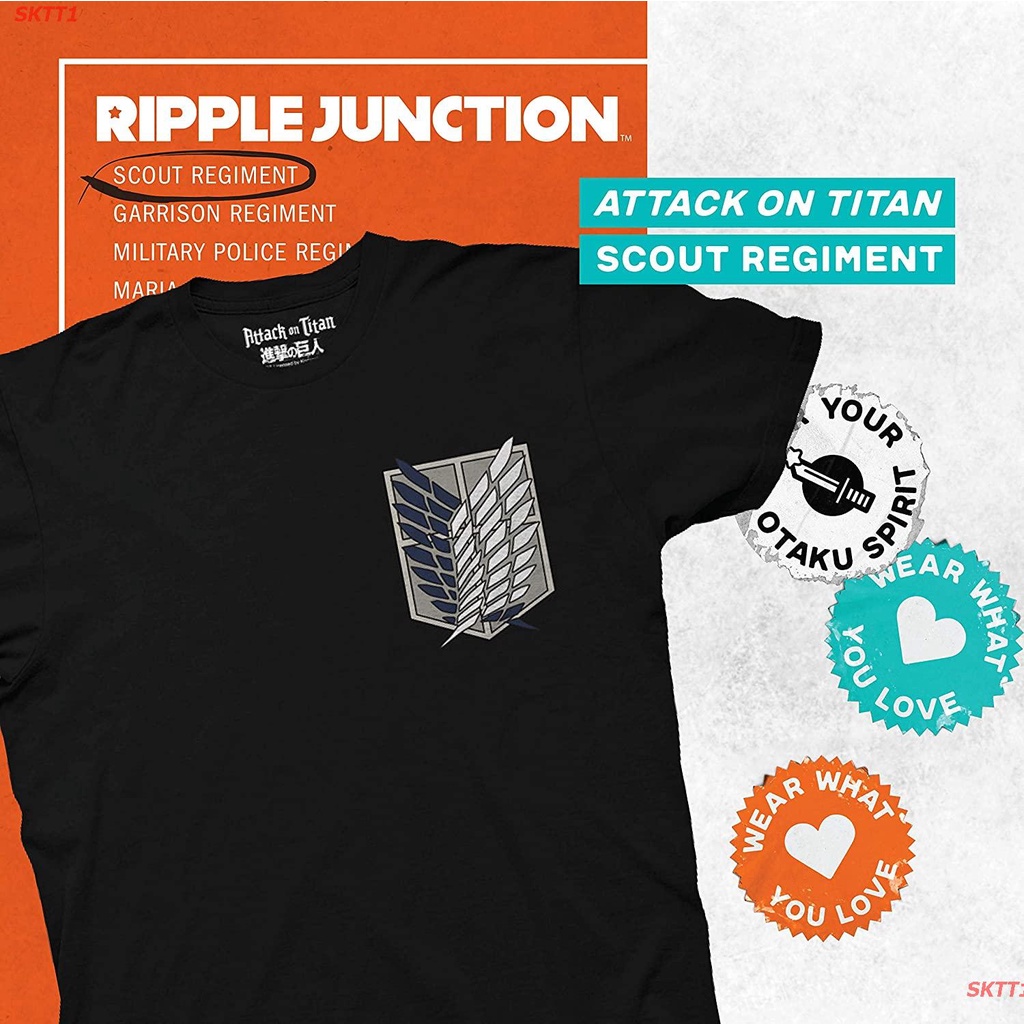 เสื้อยืดกีฬา-ripple-junction-attack-on-titan-survey-corps-adult-unisex-t-shirt-sports-t-shirt