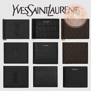 Shopee ราคาถูกสุดๆ 🔥 ของแท้ 100% 🎁YSL/Yves Saint Laurent Brand New Classic Saint Laurent PARIS Black Grain Textured Leat