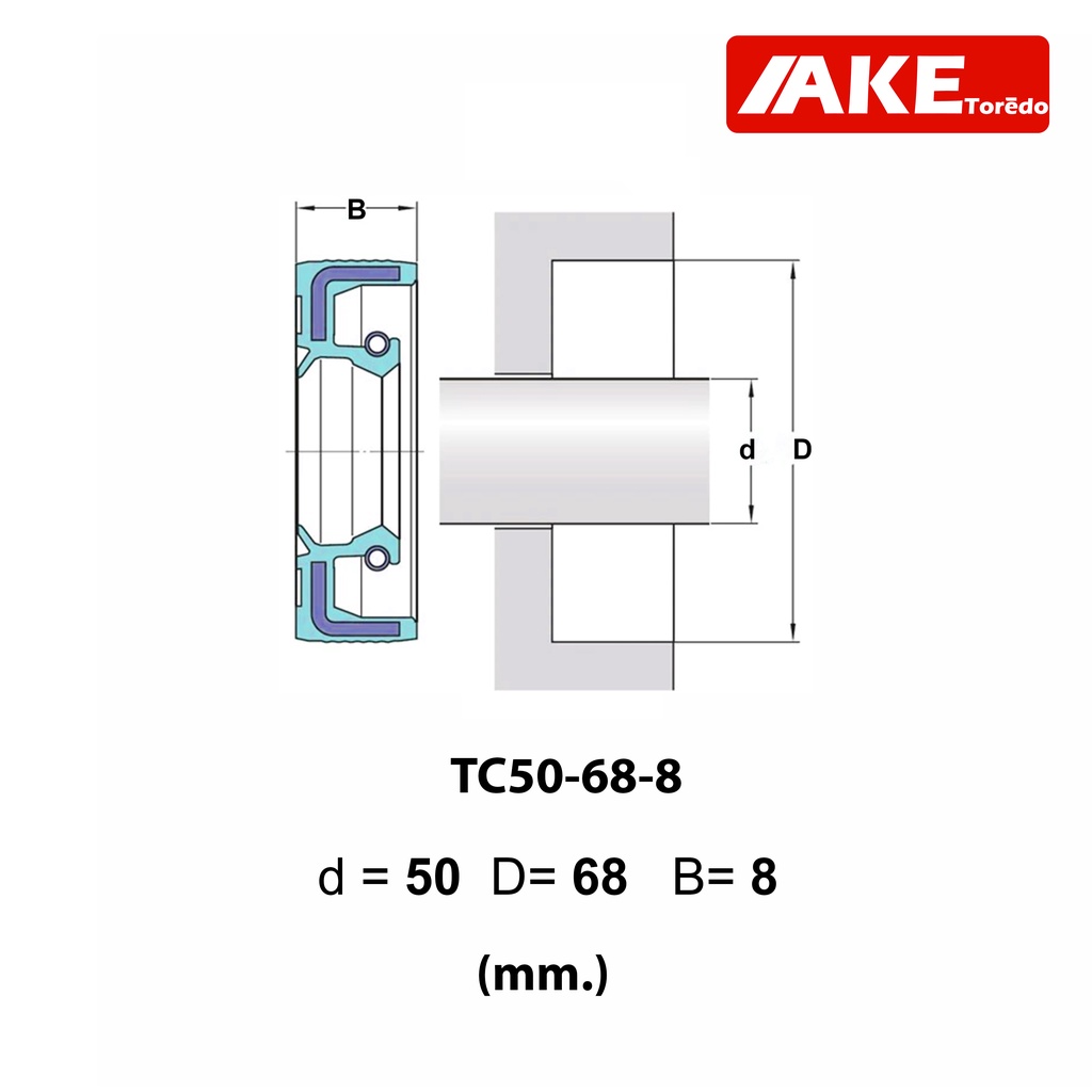 tc50-68-8-tc-50x68x8-seal-tc-ออยซีล-ซีลยาง-ซีลกันน้ำมัน-ขนาดรูใน-50-มิลลิเมตร-tc-50-68-8-จัดจำหน่ายโดย-ake-tor-do