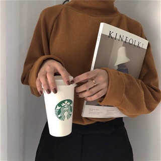 พร้อมส่ง** สีนู๊ด ❄️☃️ เสื้อคอเต่า Sweater เสื้อกันหนาวผู้หญิงหนา 2020 ฤดูใบไม้ร่วงและฤดูหนาวสีพื้น