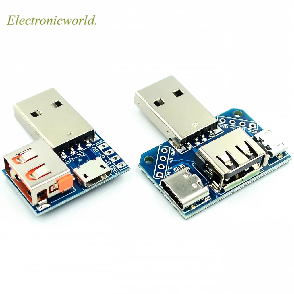 Usb Head Switchboard USB เชื่อมต่อ to Type-c Micro USB Female USB 2.54 ...