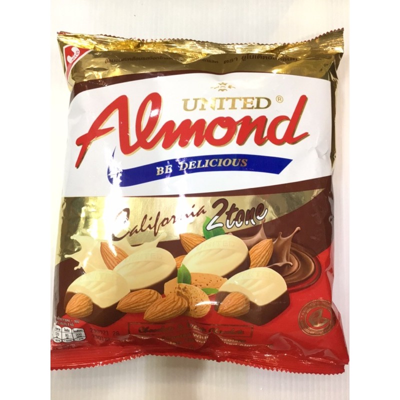 ภาพสินค้าช็อกโกแลตUnited​ Almond​ ช็อกโกแลตผสมอัลมอนด์​ จากร้าน atikapavongram บน Shopee ภาพที่ 2