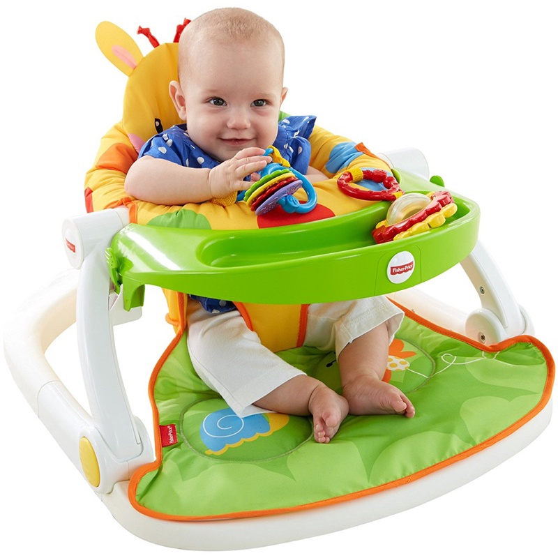 เก้าอี้ฝึกนั่ง-พร้อมถาด-fisher-price-sit-me-up-floor-seat-with-tray-giraffe-ลายยีราฟ-เพื่อนเลิฟ