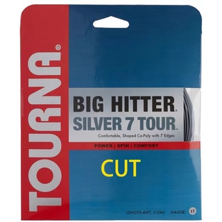 สินค้า TOURNA BIG HITTER SILVER 7 TOUR CUT เอ็นเทนนิส 40ft/12m. (เอ็นเทนนิสตัดแบ่งจากม้วนใหญ่ คุณภาพเดียวกันในราคาพิเศษ) สีเงิน
