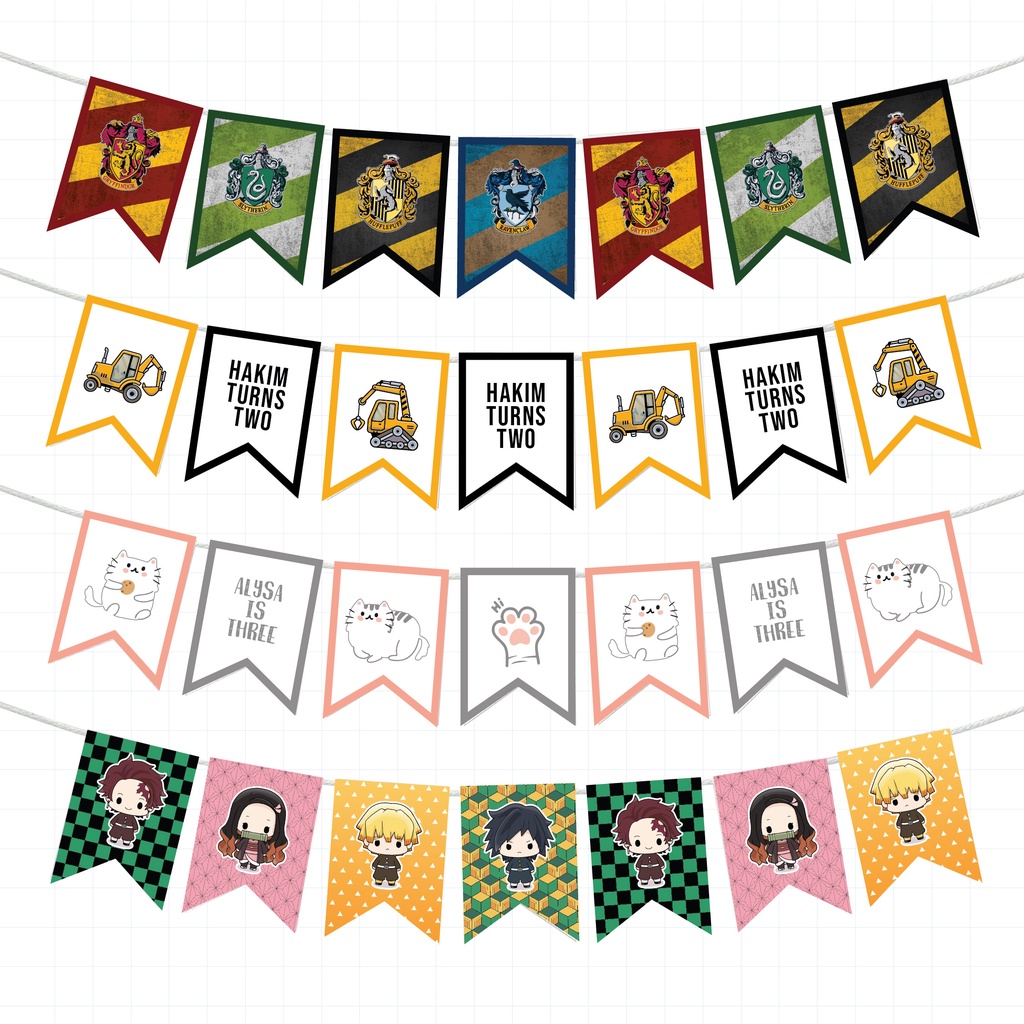 Birthday Party Pack GARLAND (3 เมตร) BTS, WOODLAND, FROZEN, HARRY ...