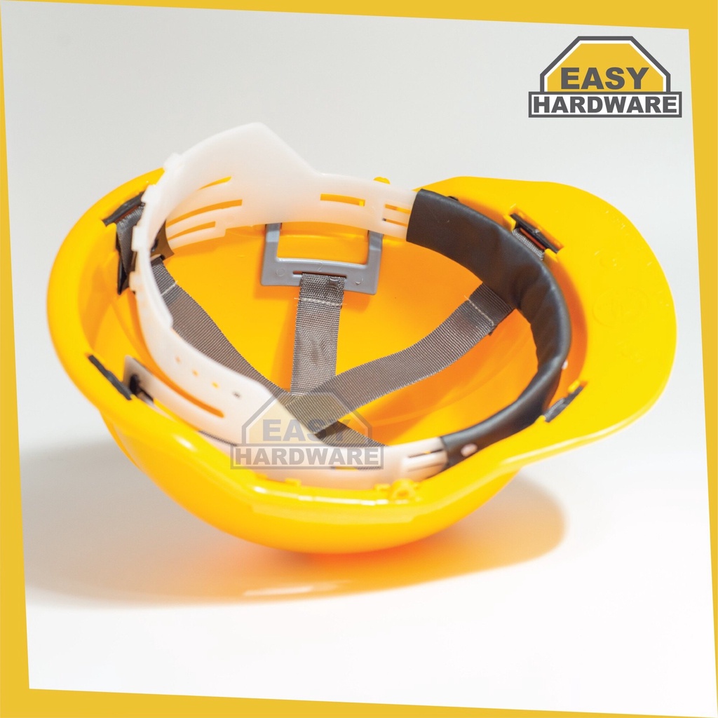 หมวกนิรภัย สีเหลือง. Yellow construction helmet protect your head from