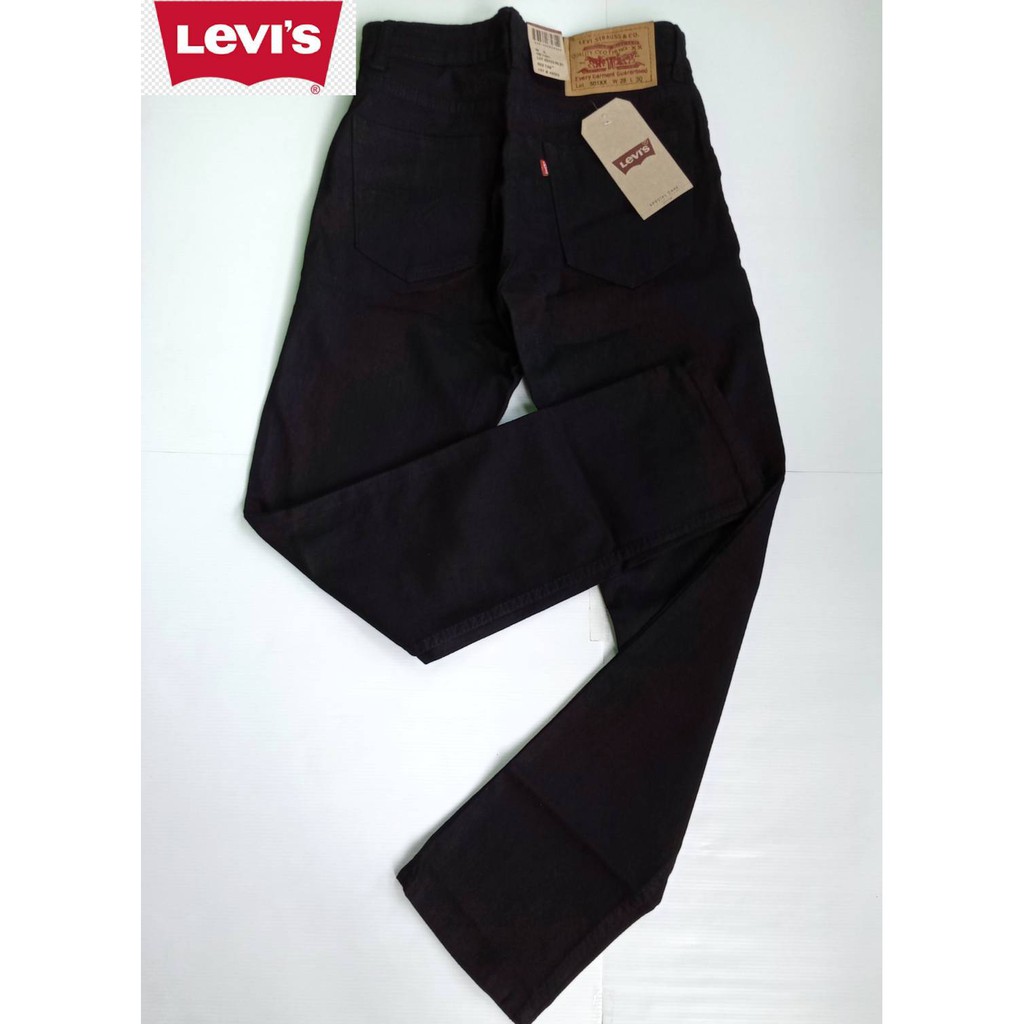 กางเกง-ยีนส์-levi-s-501-สี-super-black-ทรงกระบอกเล็ก-ใส่ได้ทั้งชาย-และ-หญิง-cotton-100