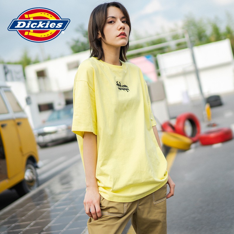 dickies-เสื้อยืดแขนสั้นพิมพ์ลาย-dickies-เสื้อคู่รัก