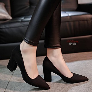 สินค้า รองเท้าคัชชูหัวแหลมส้นสูงผู้หญิง รองเท้าส้นสูงขายดี  รองเท้าคัชชูส้นสูง สีเทา / สีดำ / สีแดง✨!!