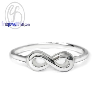 Finejewelthai-แหวนอินฟินิตี้-แหวนเกลี้ยง-แหวนเงินแท้-Infinity-Silver-Ring-R144100