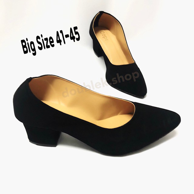 พร้อมส่ง-big-size-41-45-คัทชู-ส้นสูง-2-นิ้วหัวแหลม